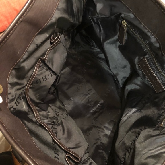 Rare! Burberry brass studded brown leather bag. - Picture 4 of 5